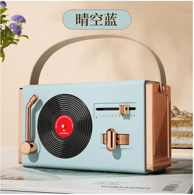 Creative Retro Bluetooth Speaker Wireless Mini Bass Portable Small Stereo Radio Bluetooth