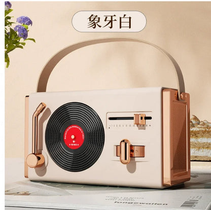 Creative Retro Bluetooth Speaker Wireless Mini Bass Portable Small Stereo Radio Bluetooth