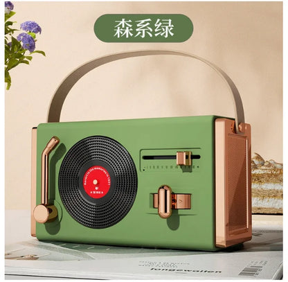 Creative Retro Bluetooth Speaker Wireless Mini Bass Portable Small Stereo Radio Bluetooth