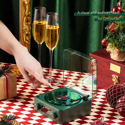 Mini Retro Bluetooth Speaker Portable Sleep Aid Bluetooth Speaker with RGB Lights Supporting TF Card Subwoofer Gift