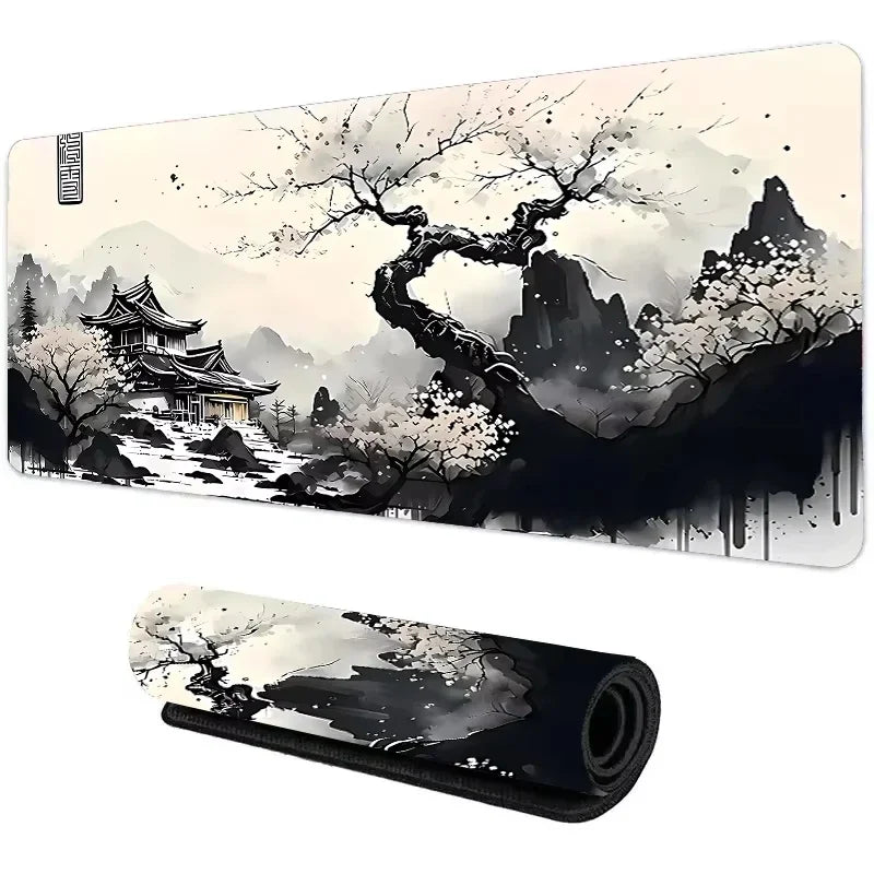 Sunset Mountain View Silicone Gaming Mouse Pad Large Keyboard Pad Topographic Mouse Pad for Keyboard with Anti-Slip Table Mat