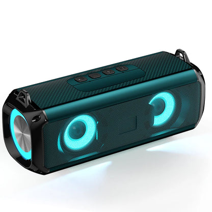 Popular RGB LED Lights Speaker Rockmia EBS-045  BT 5.0 Portable Wireless Bluetooth Music Player  Micrphone Built TF Card Support
