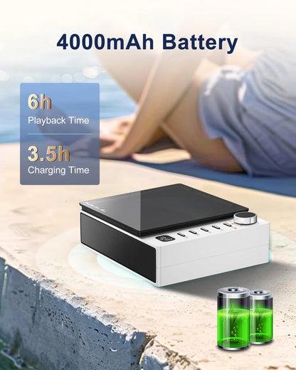 Portable CD Player with Speakers Bluetooth Rechargeable Small Compact Retro CD Players for Home Personal Desktop with USB