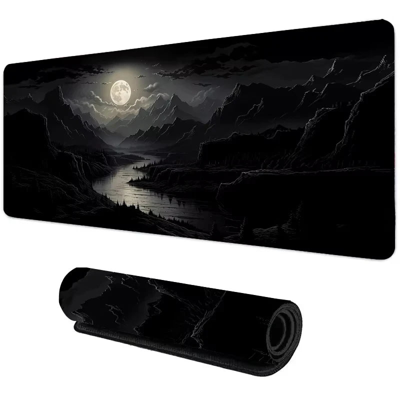 Sunset Mountain View Silicone Gaming Mouse Pad Large Keyboard Pad Topographic Mouse Pad for Keyboard with Anti-Slip Table Mat