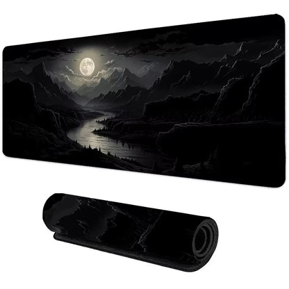 Sunset Mountain View Silicone Gaming Mouse Pad Large Keyboard Pad Topographic Mouse Pad for Keyboard with Anti-Slip Table Mat