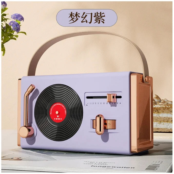 Creative Retro Bluetooth Speaker Wireless Mini Bass Portable Small Stereo Radio Bluetooth