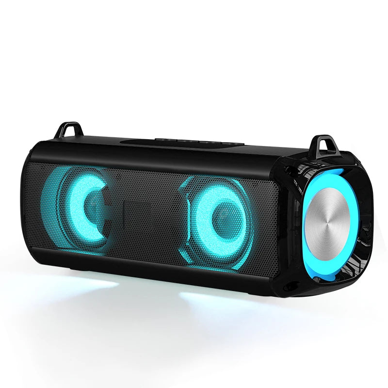 Popular RGB LED Lights Speaker Rockmia EBS-045  BT 5.0 Portable Wireless Bluetooth Music Player  Micrphone Built TF Card Support
